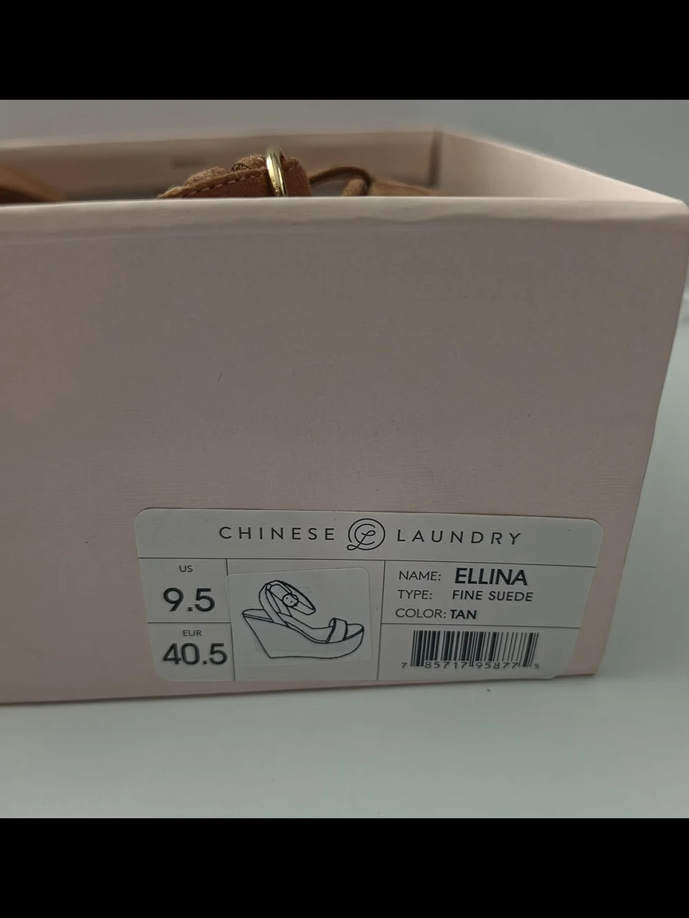 Chinese Laundry Women's Ellina Platform Wedges in tan suede.